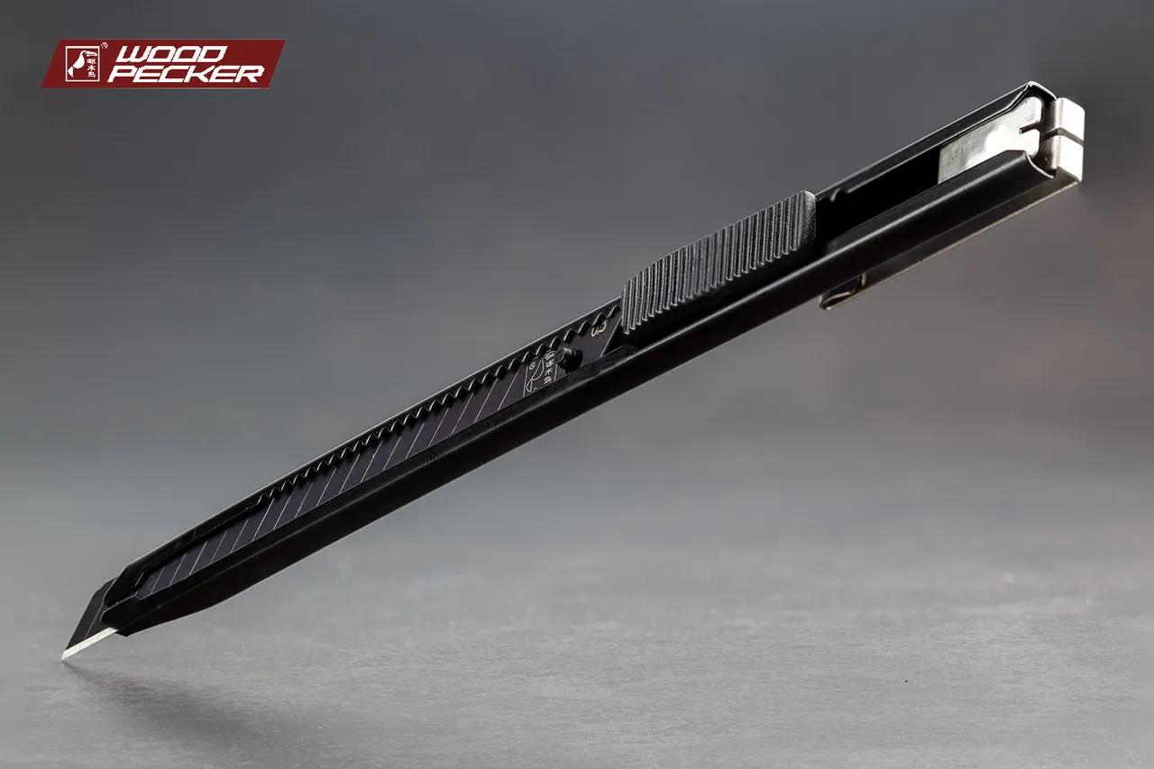 Ніж канцелярський 9мм подовжений Woodpecker автофіксатор FD-707L - 135072