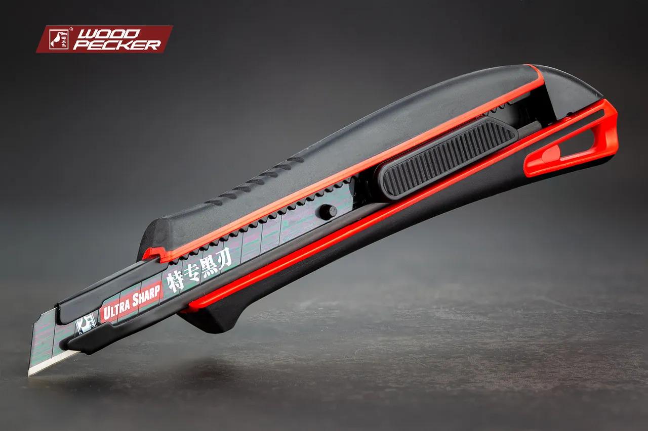 Нож канцелярский 9мм автофиксатор Woodpecker FD-711 - 135100