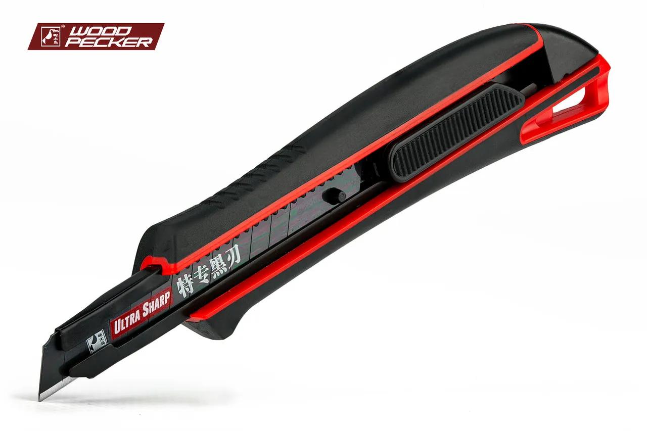 Нож канцелярский 9мм автофиксатор Woodpecker FD-711 - 135106