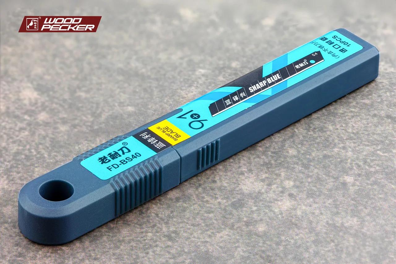 Леза для ножа 9мм чорні + 1 нержавіюче Woodpecker 10шт FD-BS40 - 135211