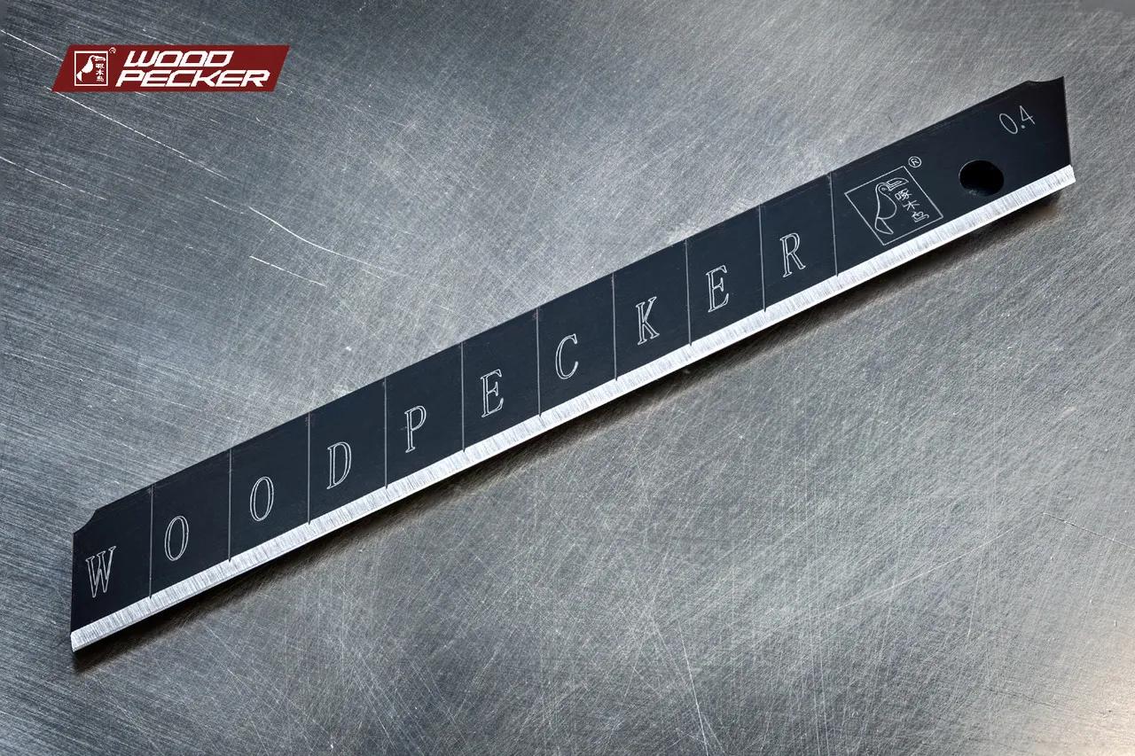 Леза для канцелярського ножа 9мм Woodpecker чорні 10шт FD-404B - 135221