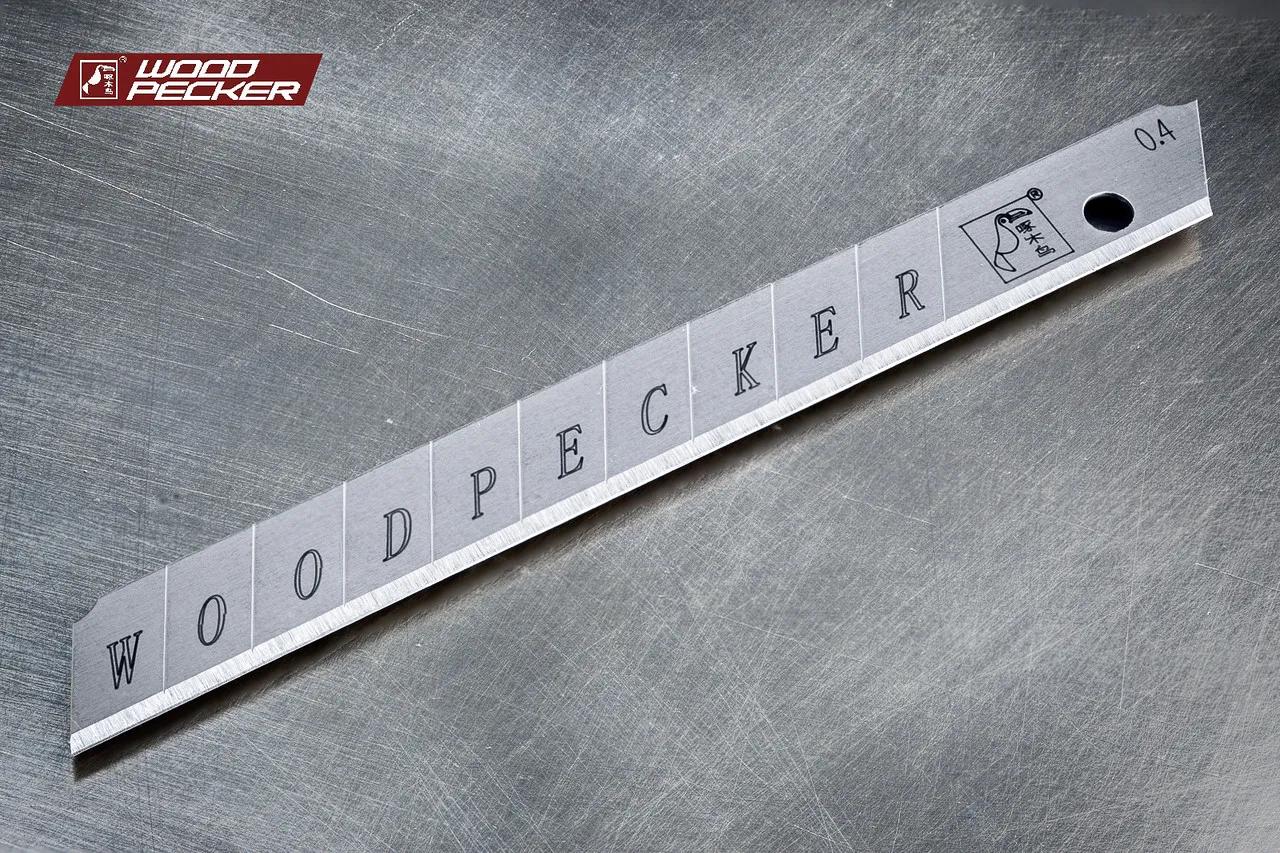 Лезвия для канцелярского ножа 9мм Woodpecker серые 10шт FD-13A - 135230