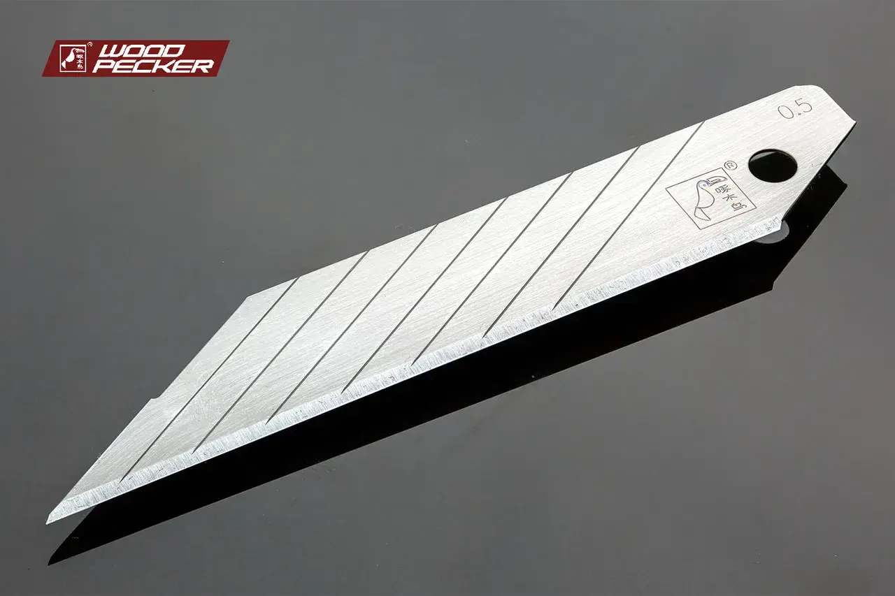 Леза для канцелярського ножа 18мм кут 30° Woodpecker сірі 10шт FD-03 - 135299