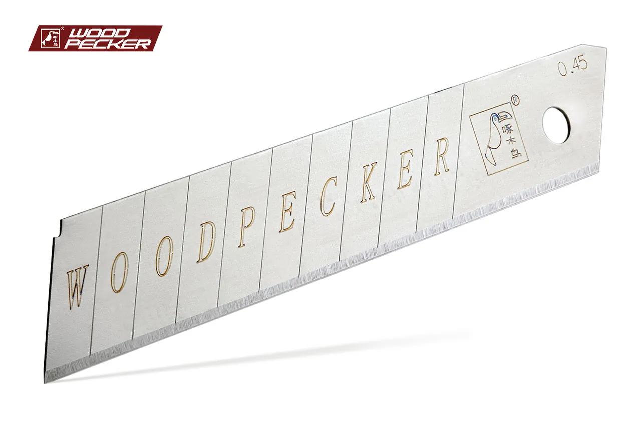 Лезвия для канцелярского ножа 18мм Woodpecker серые 10шт FD-09B - 135311