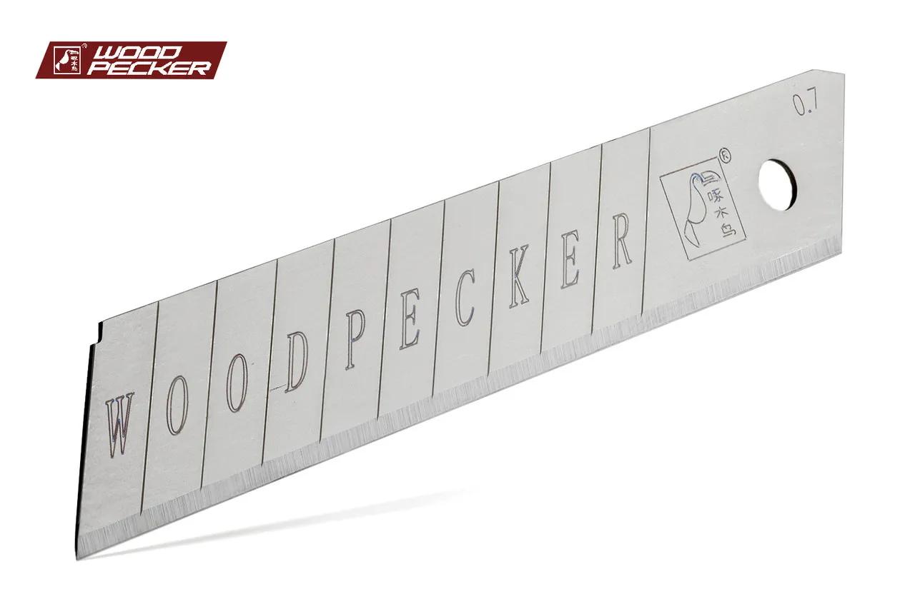Лезвия для канцелярского ножа 18мм Woodpecker ультра толстые серые 10шт FD-06 - 135361