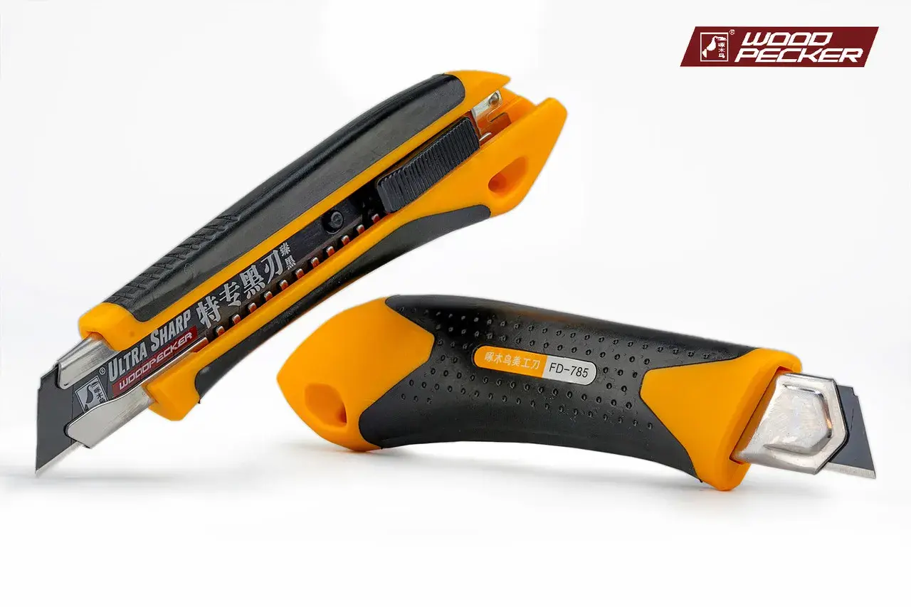 Лезвия для ножа 18мм Woodpecker Premium черные 100шт FD-B50 + подарок нож FD-785 - 135488