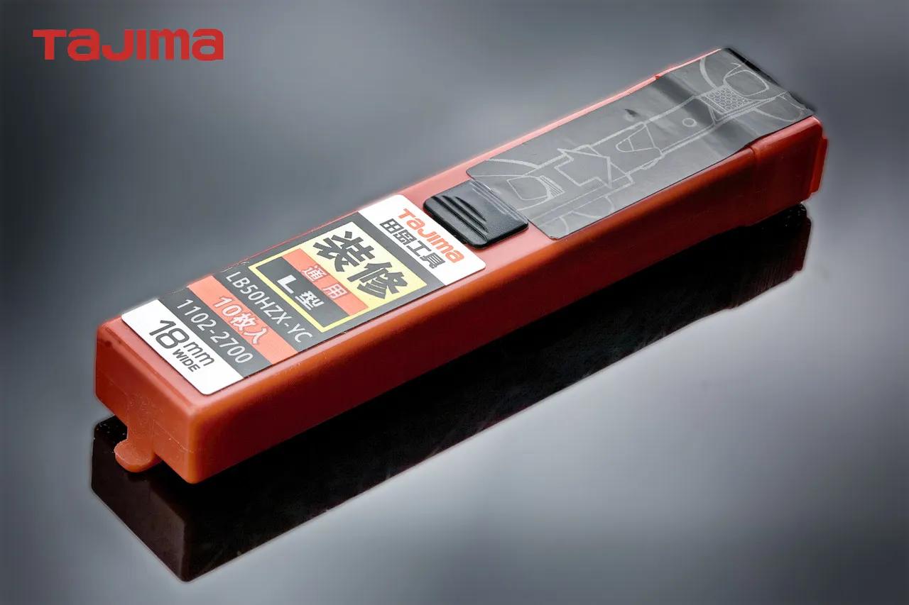 Леза для канцелярського ножа 18мм TAJIMA (Японія) LB50HZX-YC сегментні 10 шт - 135512