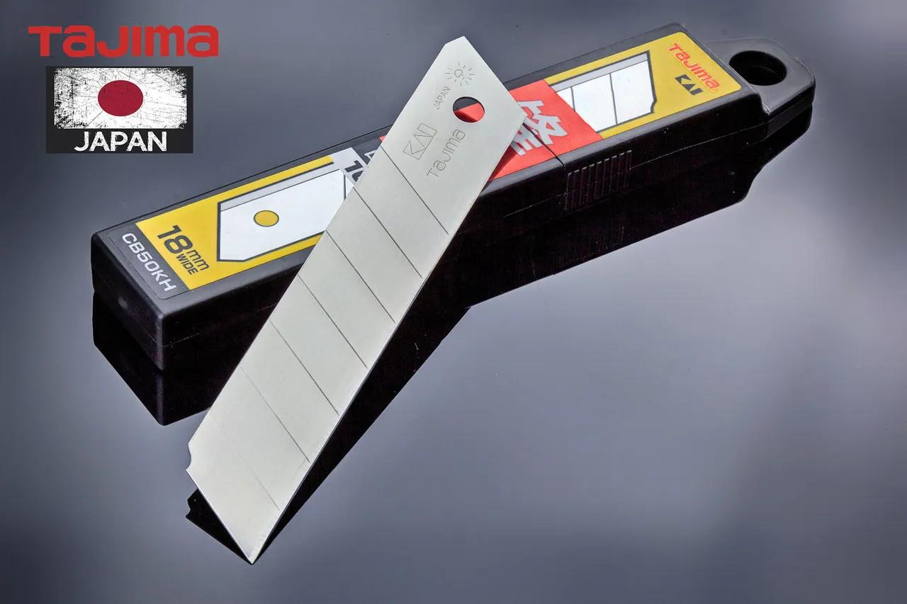Леза для канцелярського ножа 18 мм TAJIMA (Японія) CB50KH ультра гострі сегментні 10 шт - 135527