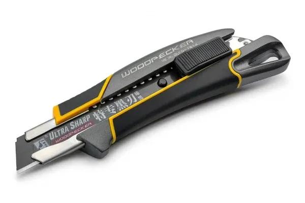 Нож строительный 18мм алюминиевая основа, автофиксатор Woodpecker FD-7814 - 135563