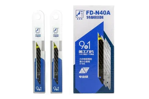 Леза для ножа 9 мм кут 30° Woodpecker сірі 10 шт FD-N40A - 135580