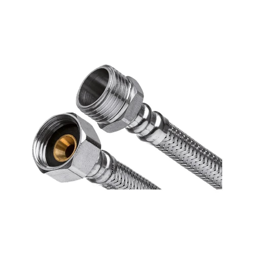 Шланг для воды в оплетке из нерж. стали, в/о, 1/2 x 1/2,60 см, Invena WS-06-060 - 514849161