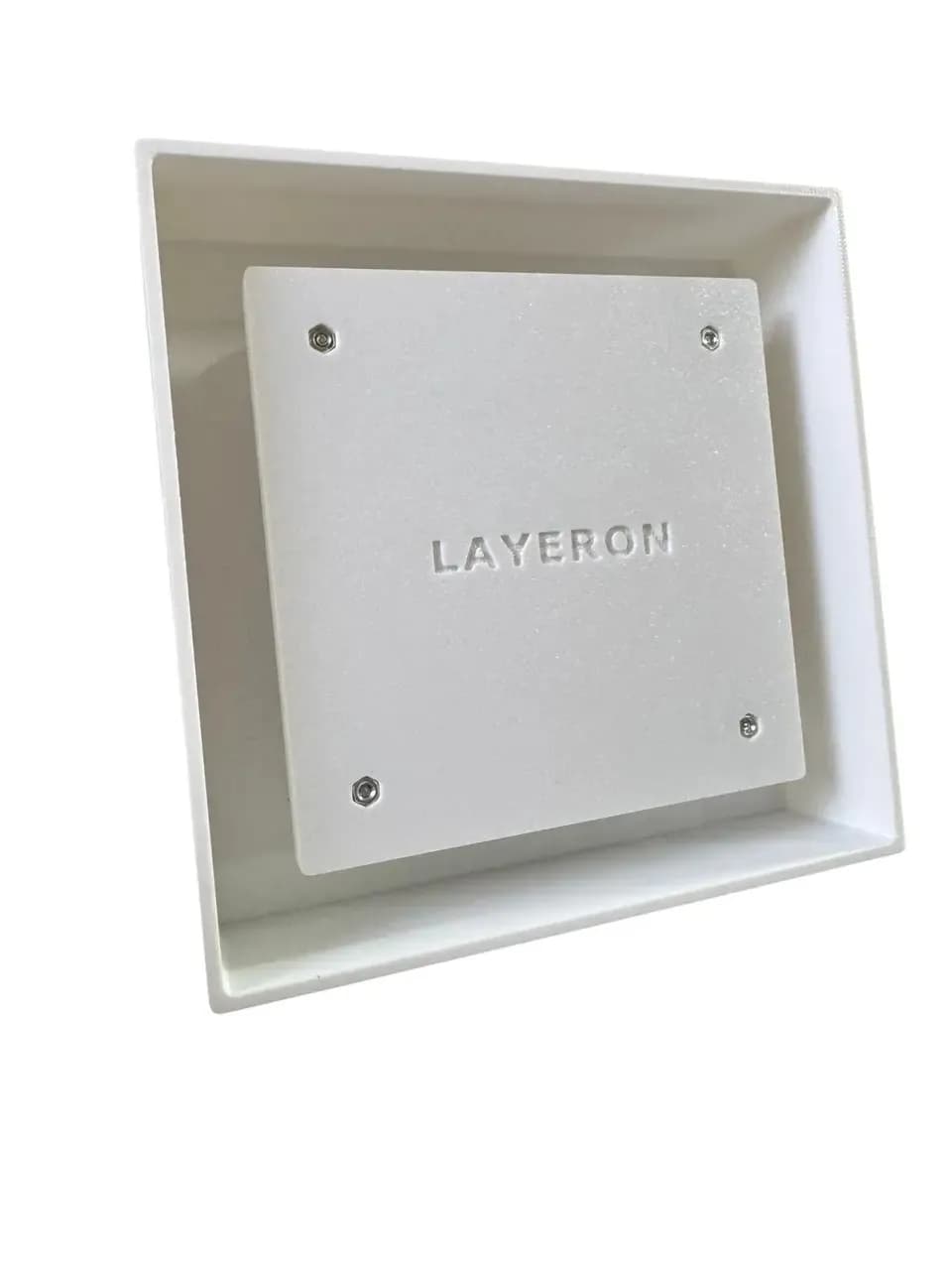 Корпус вентилятора скрытого монтажа Layeron D100 квадратный пластиковый (L0029) - 279967040