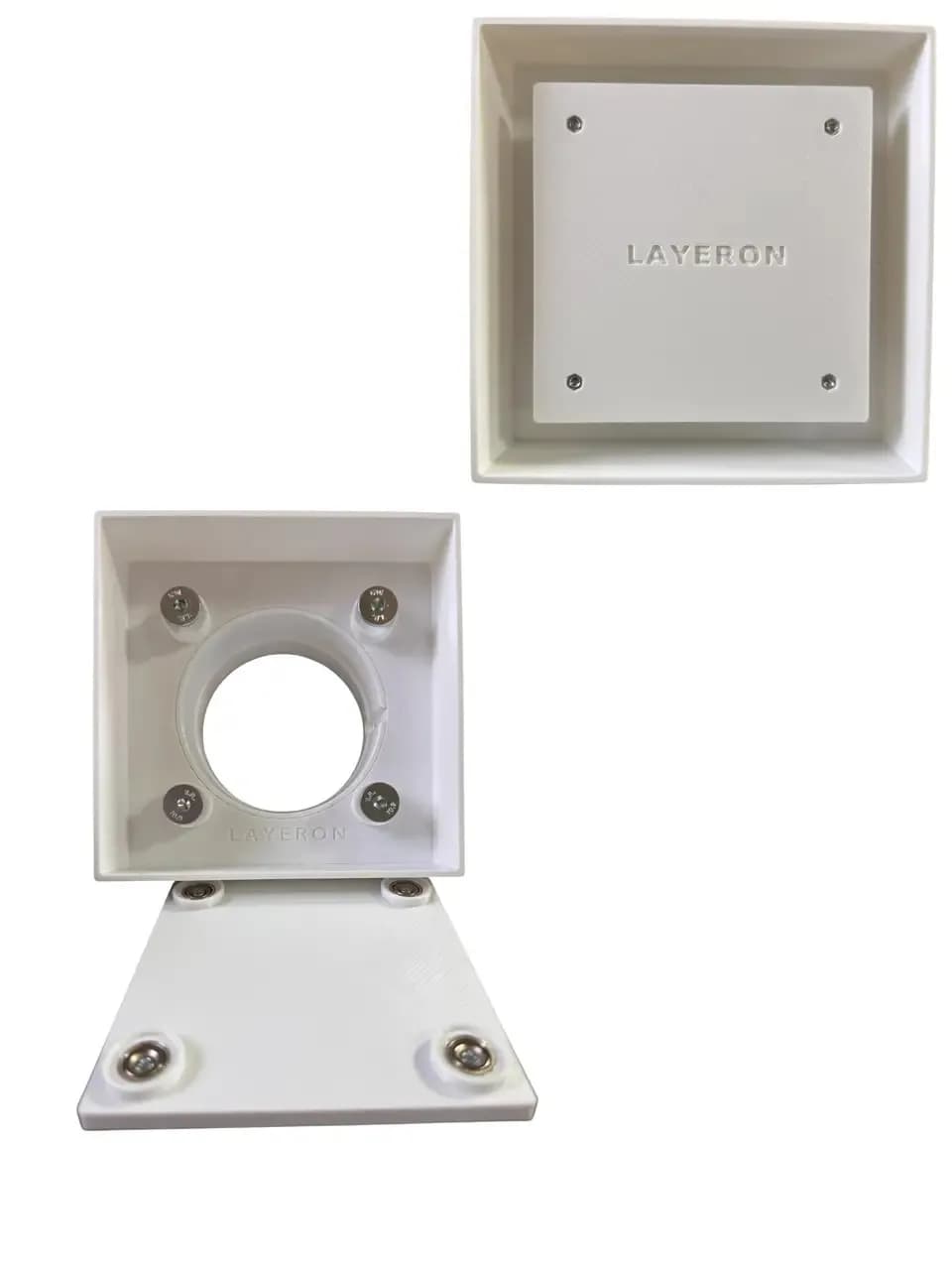 Корпус вентилятора скрытого монтажа Layeron D100 квадратный пластиковый (L0029) - 279967040