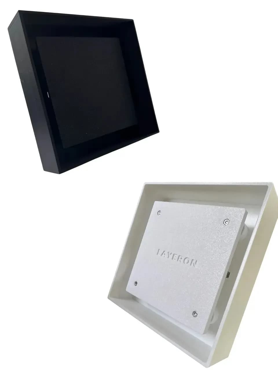 Корпус вентилятора скрытого монтажа Layeron D100 квадратный пластиковый (L0029) - 279967040