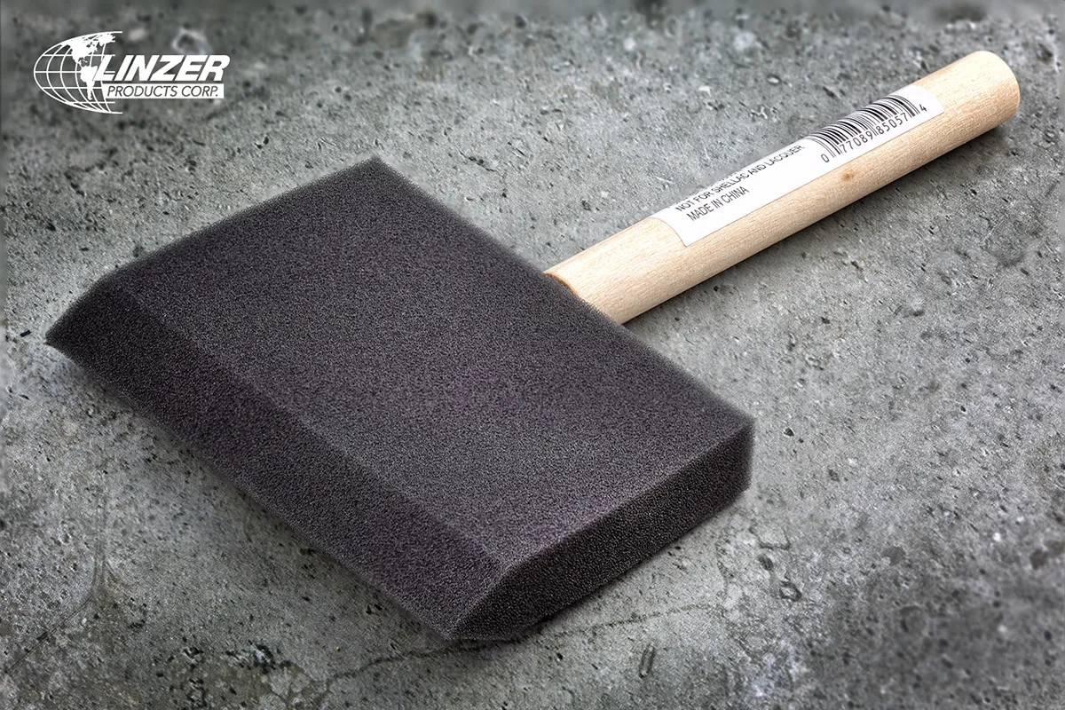 Малярський пензель з поролону Linzer Economy Foam для фарбування кутів 100 мм - 137737
