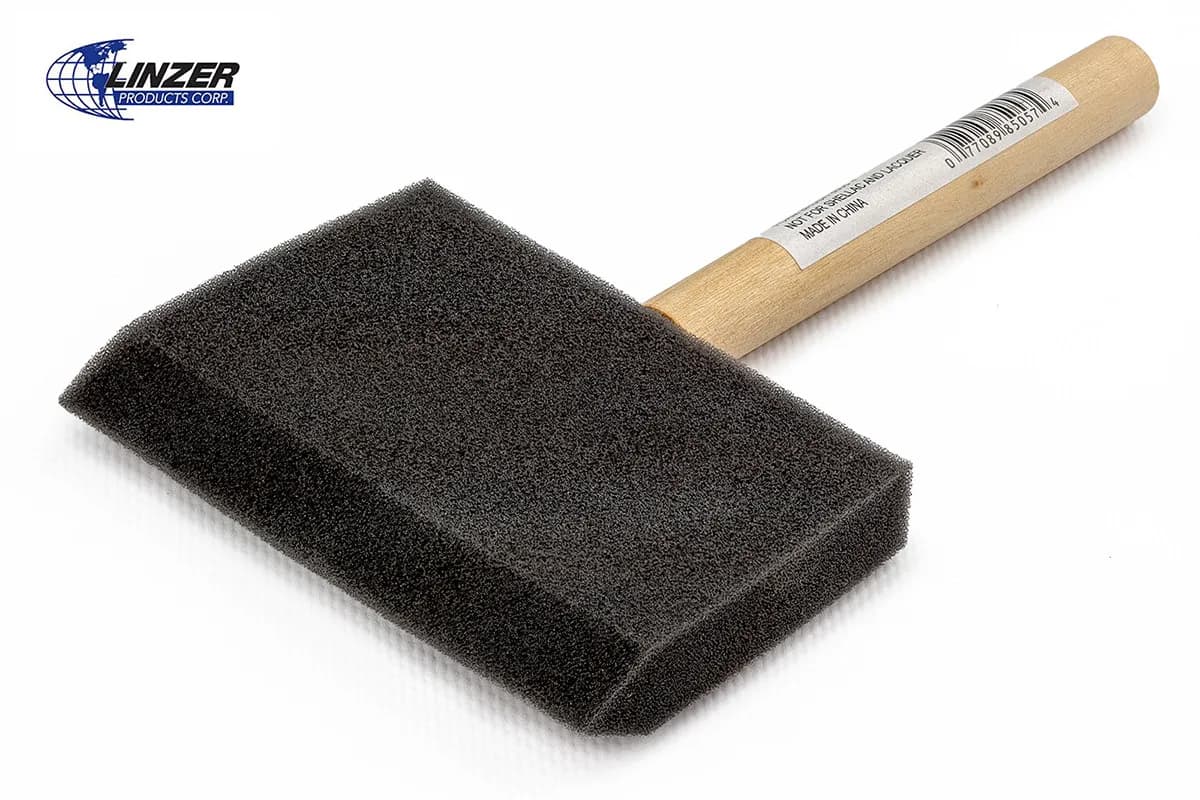 Малярський пензель з поролону Linzer Economy Foam для фарбування кутів 100 мм - 137739