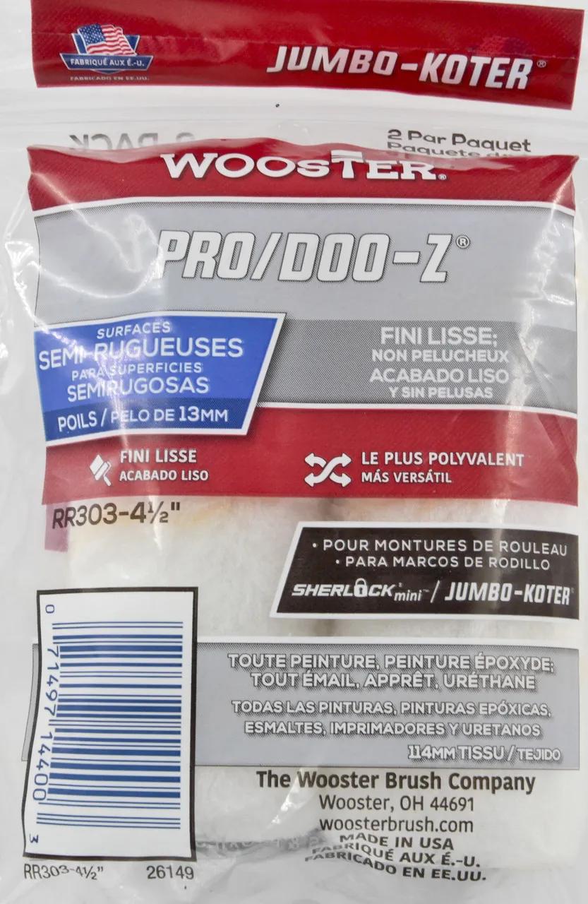 Комплект мініваликів Wooster Pro/Doo-Z (ТКАНІ) RR303 10 см ворс 13 мм, 2шт. - 138741