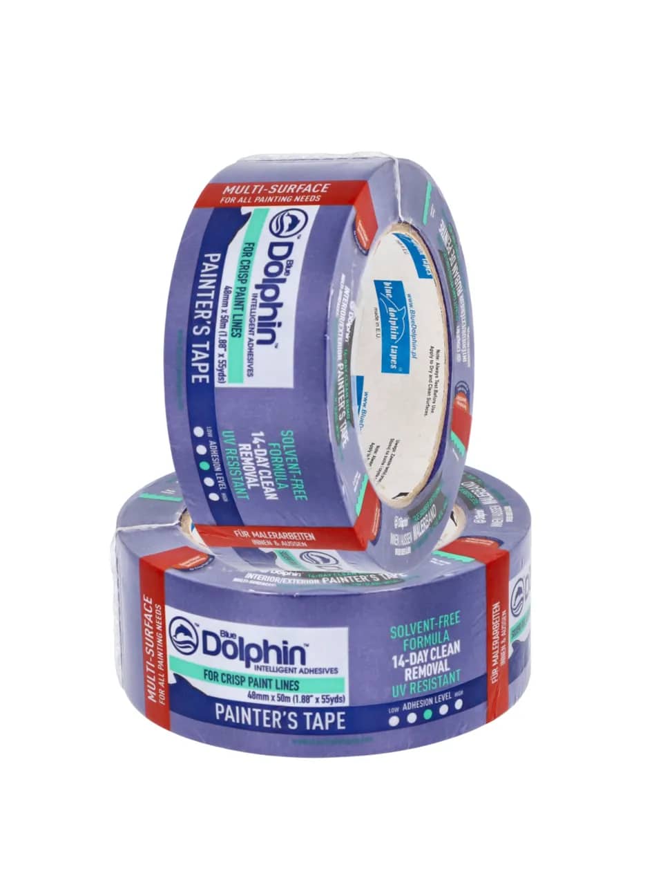 Малярный скотч (малярная лента) BLUE DOLPHIN PAINTER'S TAPE 48мм*50м (01-1-03-EN) - 139126