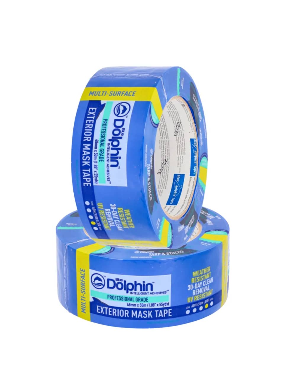 Малярный скотч (малярная лента) BLUE DOLPHIN Tarp & Stucco 38мм*50м (02-3-02-EN) - 139129