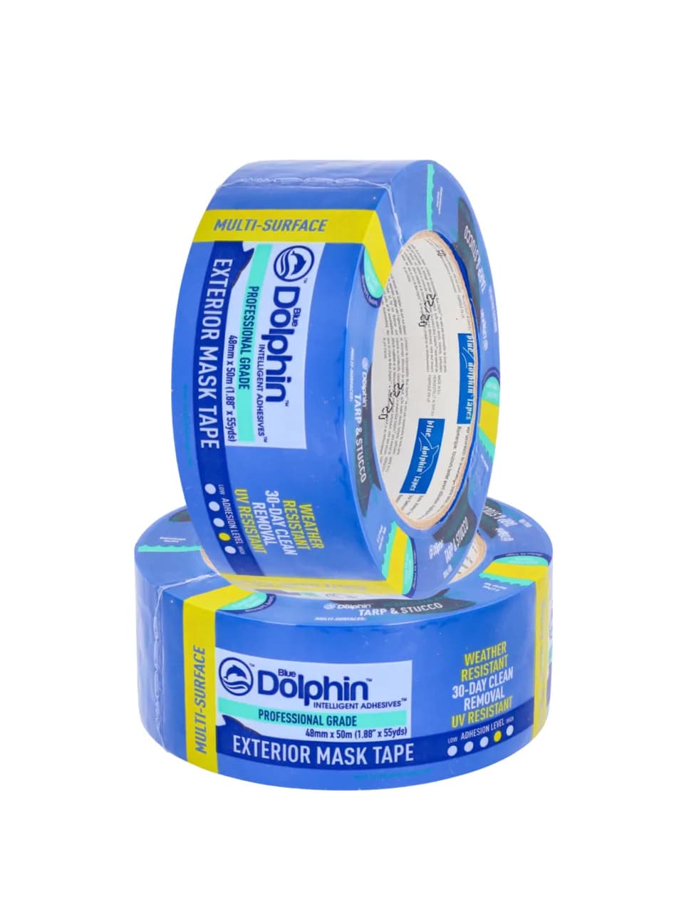 Малярный скотч (малярная лента) BLUE DOLPHIN Tarp & Stucco 48мм*50м (02-3-01-EN) - 454170200