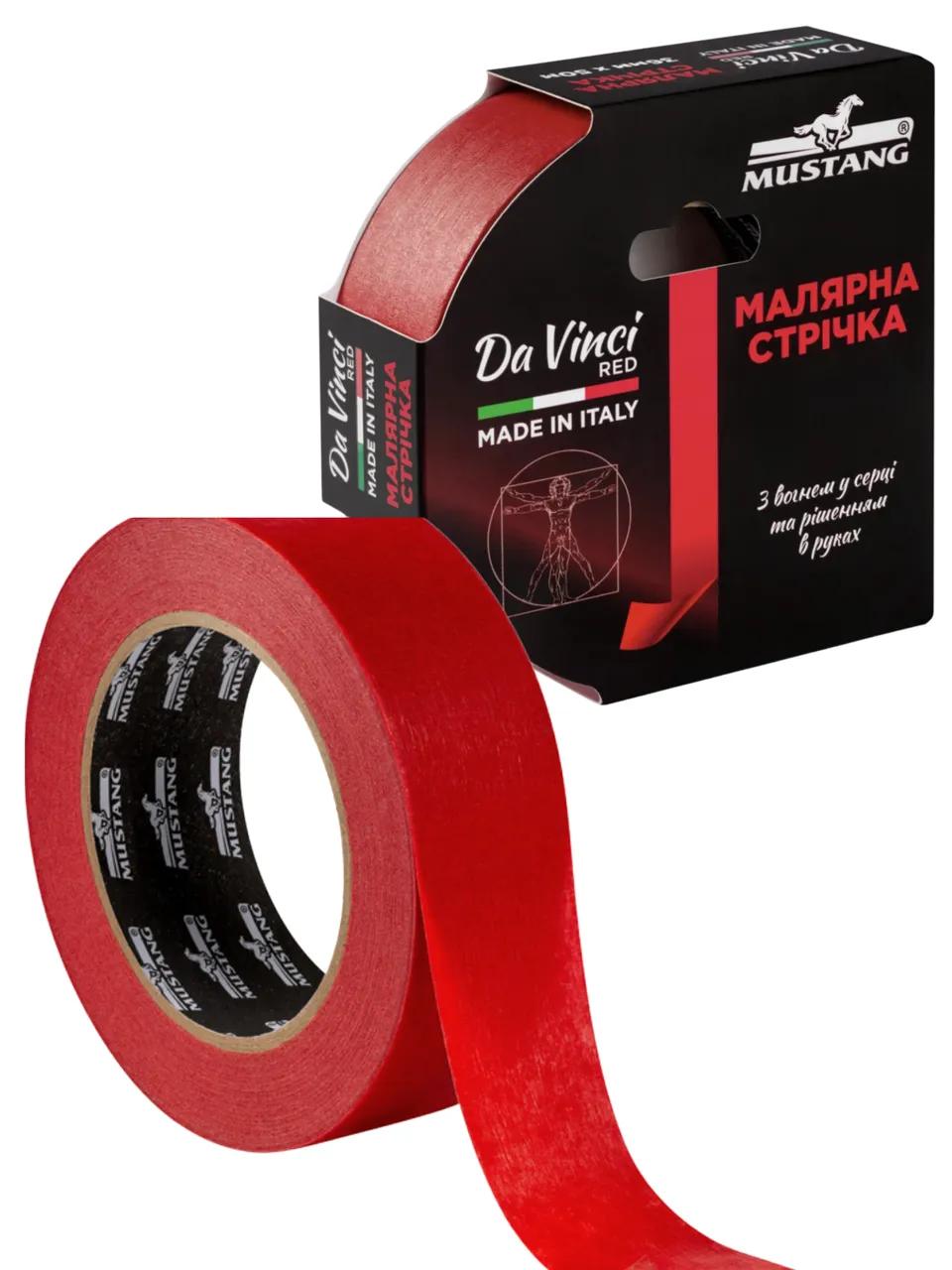 Малярна стрічка рисова Mustang Da Vinci Red 25мм*50м (ITWP2550R) - 139196