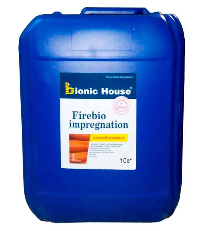 FIREBIO IMPREGNATION - Вогнезахисне просочення для деревини 10л - 189508672