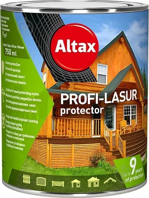 Лазур для деревини PROFI-LASUR protector ALTAX 0,75 л. коричневий - 896817054