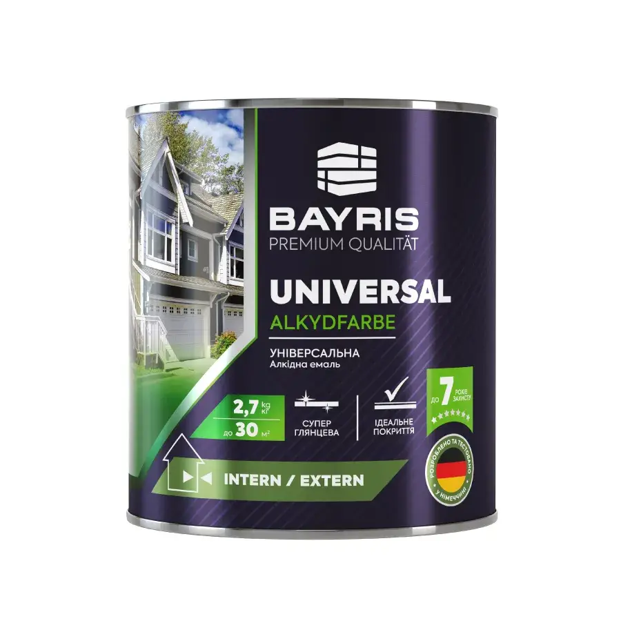 Емаль універсальна алкідна ""BAYRIS"" 2,7 л. синя - 139397