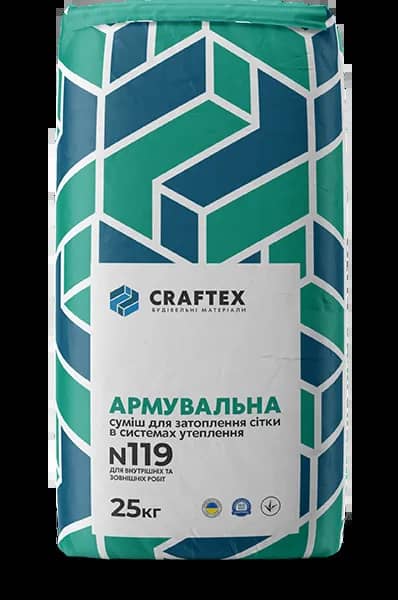 Армировочная смесь для затопления сетки в системах утепления CRAFTEX N119, 25кг - 139494