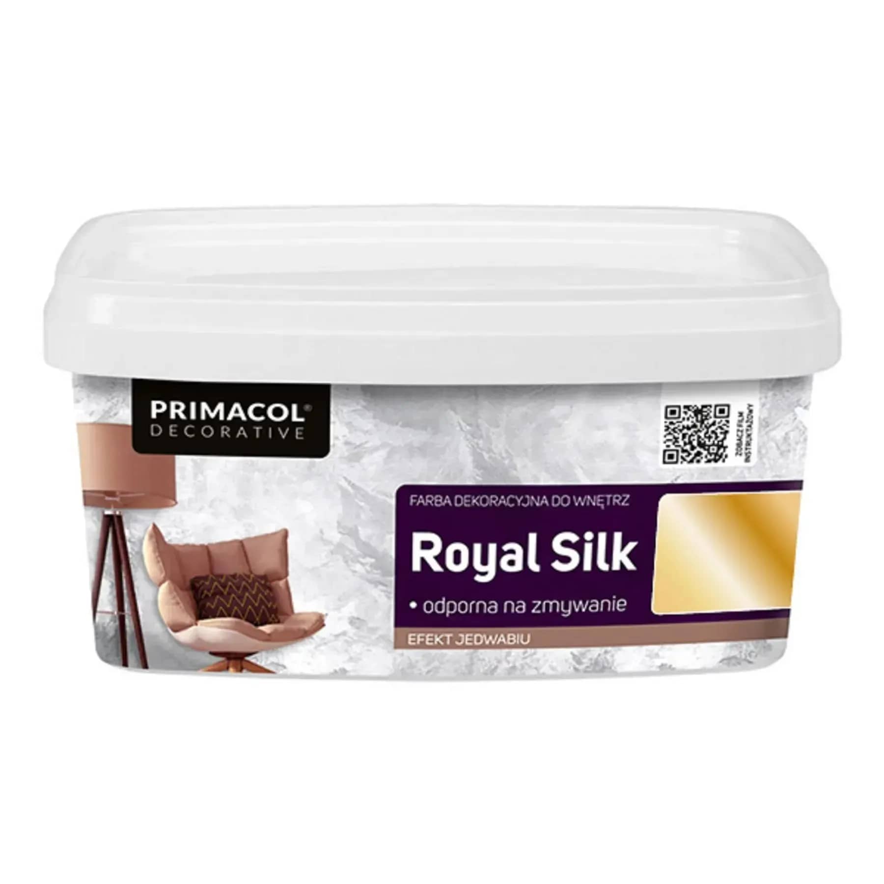 Краска декоративная Royal Silk Golden Base Primacol Decorative, золото, 1 кг - 139901