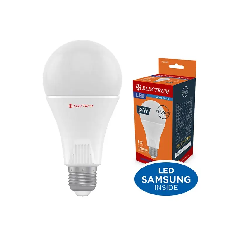 Світлодіодна лампа ELECTRUM A80 18W E27 6500K PA LS-33 (A-LS-1453) - 174664