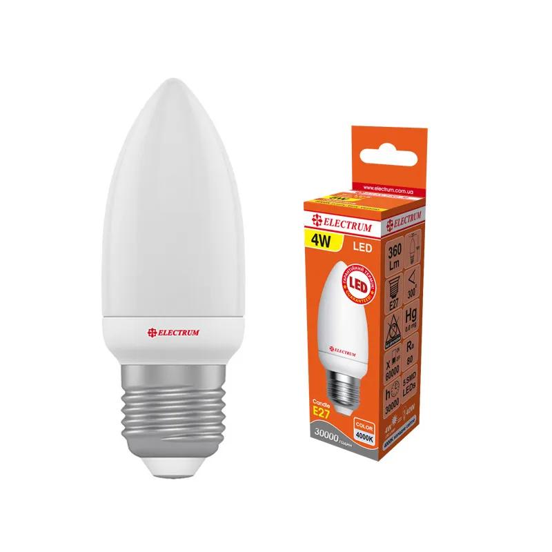 Світлодіодна лампа ELECTRUM С37 4W E27 4000 PA LC-5 (A-LC-1806) - 174672