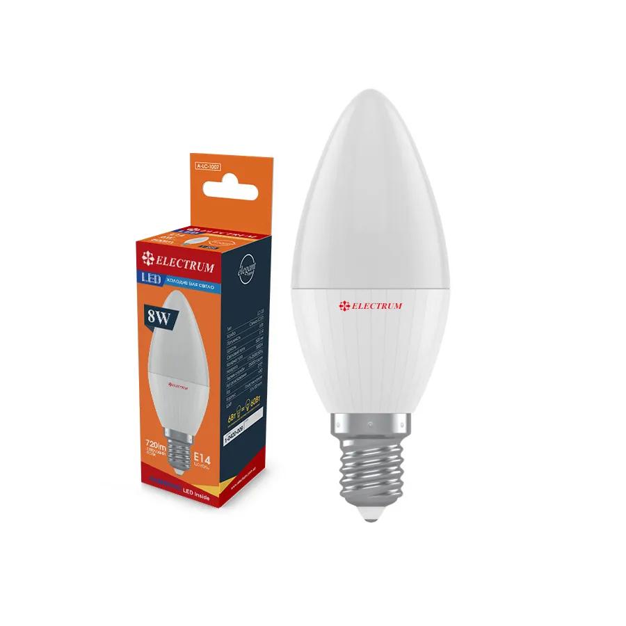 Світлодіодна лампа ELECTRUM С37 8W E14 4000K (A-LC-1429) - 174677