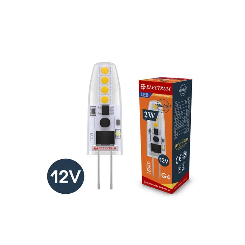 Светодиодная лампа ELECTRUM 2W Si LC-6 G4 3000К (A-LC-0907) - 174695