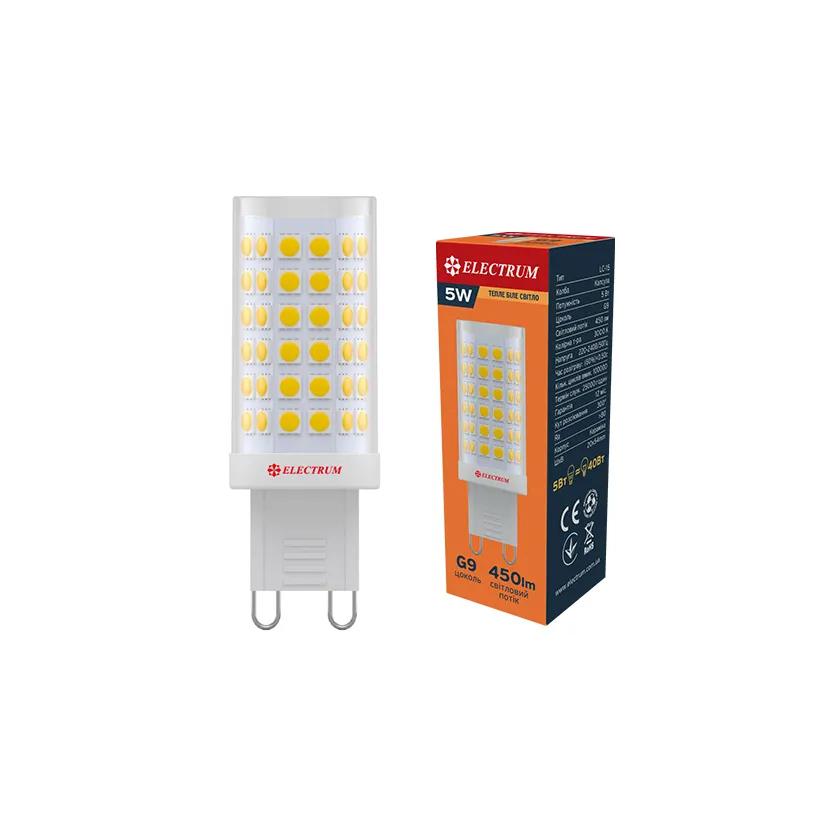 Світлодіодна лампа ELECTRUM 5W G9 3000К LC-15 (A-LC-1897) - 174699