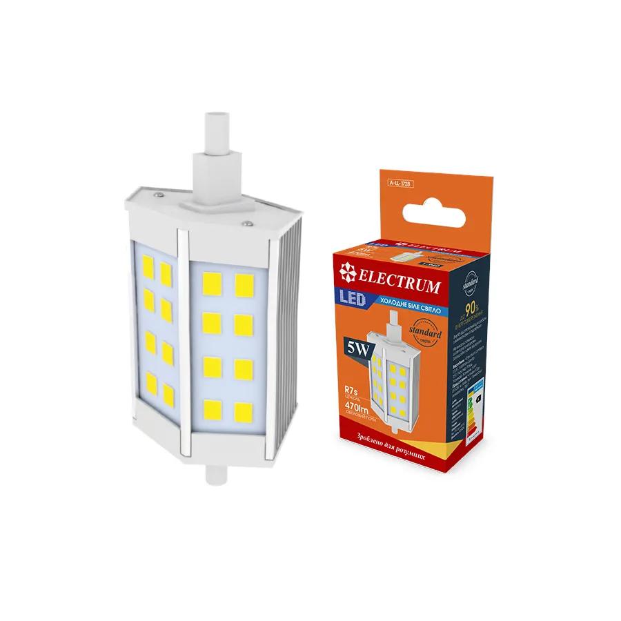 Світлодіодна лампа ELECTRUM 5W R7s 4000K AL LL-24 A (A-LL-1728) - 174701