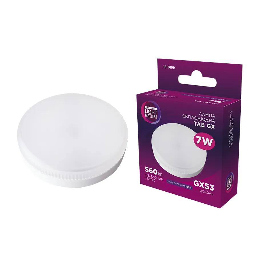 Світлодіодна лампа ELM Tab 7W GX53 4000K (18-0199) - 174715