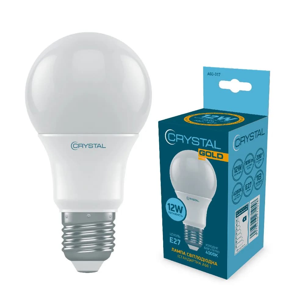 Светодиодная лампа CRYSTAL GOLD 12 Вт Е27 4000K (A60-017) - 086809336