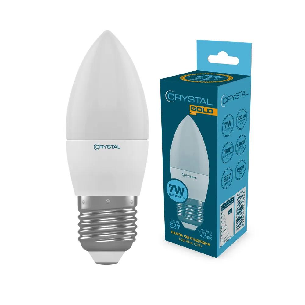 Світлодіодна лампа свічка CRYSTAL GOLD 7W E27 4000K (C37-019) - 174755