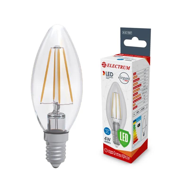 Світлодіодна лампа ELECTRUM Rf LC-4F 4W E14 4000K (A-LC-1367) - 174763