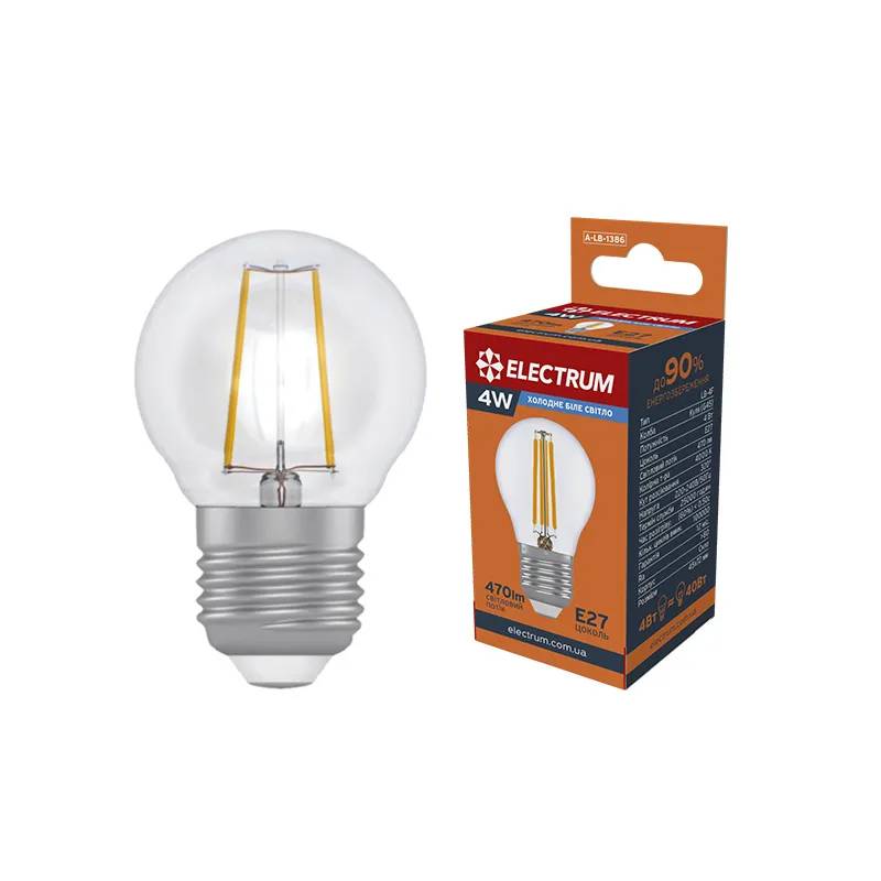 Світлодіодна лампа ELECTRUM Rf LB-4F 4W E27 4000K (A-LB-1386) - 174766