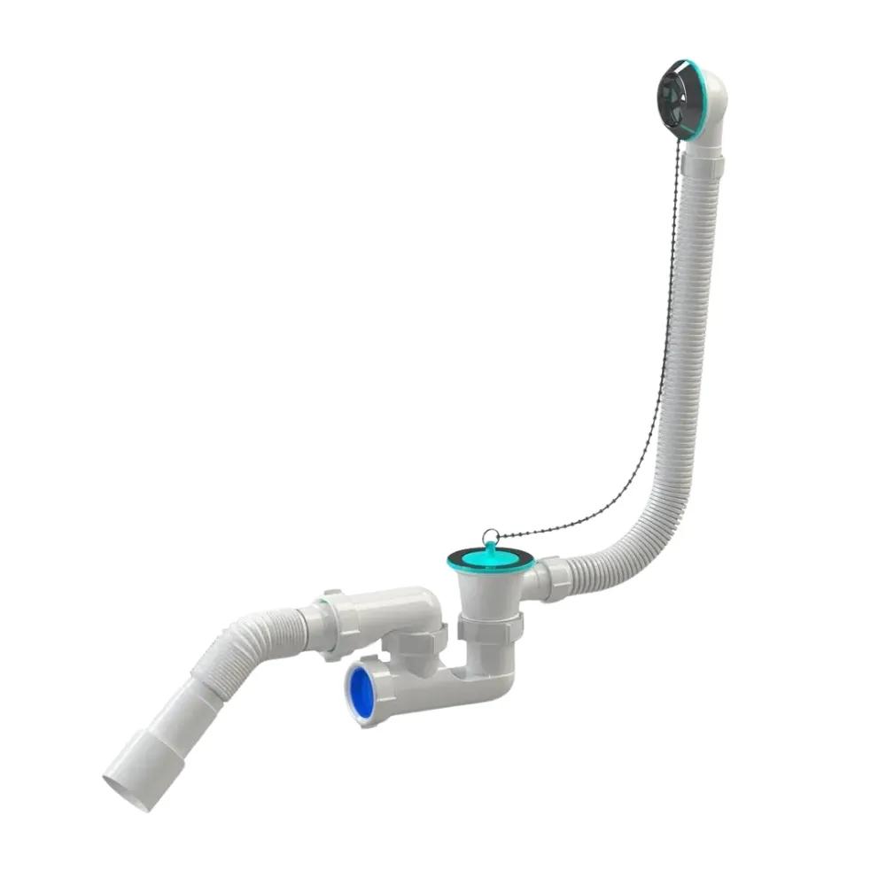 Сифон регулируемый для ванны SoloPlast Р0110, пластиковый, с переливом - 423793337