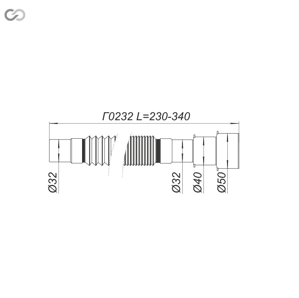 Гнучкий складний відвід SoloPlast Г0232 діаметром Ø32х32/40/50 - 180132