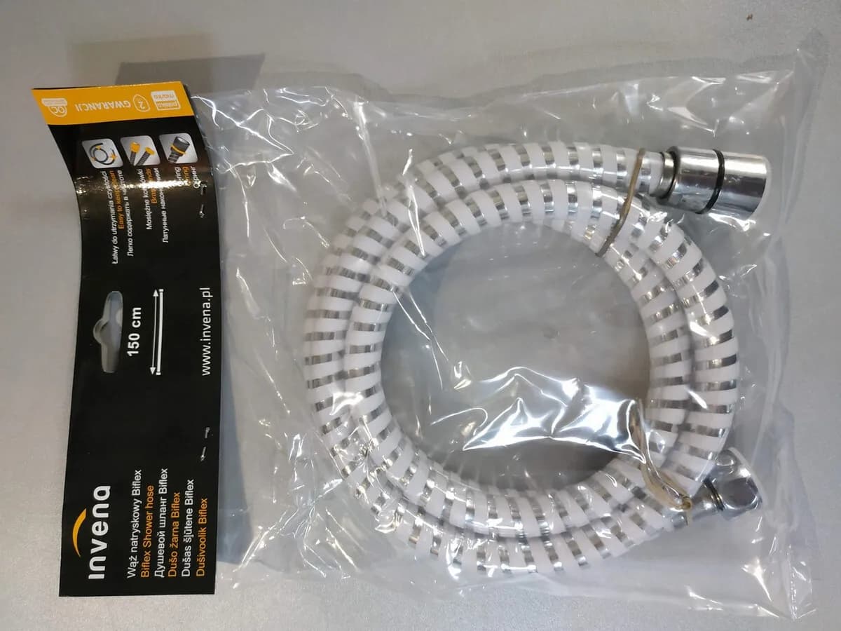Шланг душовий, Bitflex, білий/хром, AW-30-J02 - 760815861