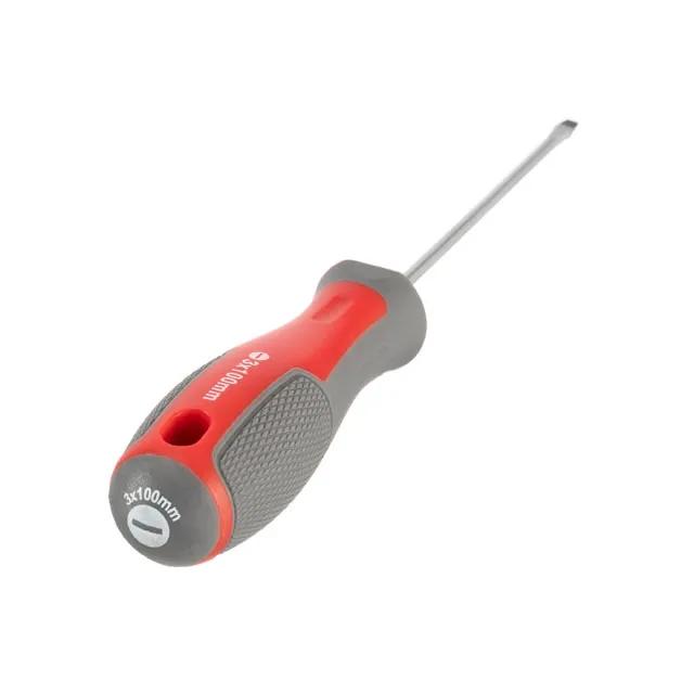 Викрутка шлицьова, SL3,0×100 мм, Cr-V - 185500