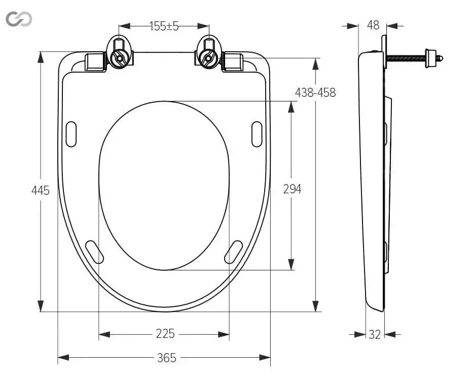 Сидіння для унітазу Soloplast СП6-Д 365х445 мм, з мікроліфтом - 357564223