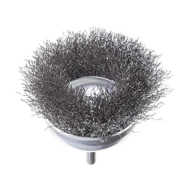 Щітка чашкова, 75 мм, 1/4"", кручений дріт, для дриля, 4500 об/хв - 186010