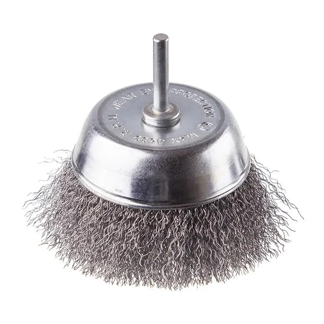 Щітка чашкова, 100 мм, 1/4"", кручений дріт, для дриля, 4500 об/хв - 186014