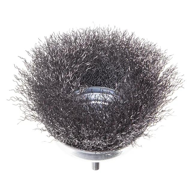 Щітка чашкова, 100 мм, 1/4"", кручений дріт, для дриля, 4500 об/хв - 186016