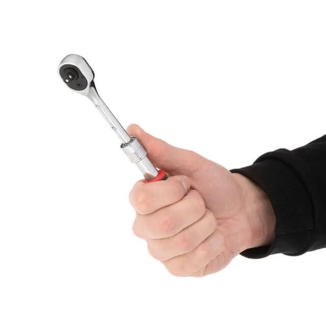 Рукоятка з храповим механізмом телескопічна, 72 зуба 1/4 "", Cr-V STORM - 187502